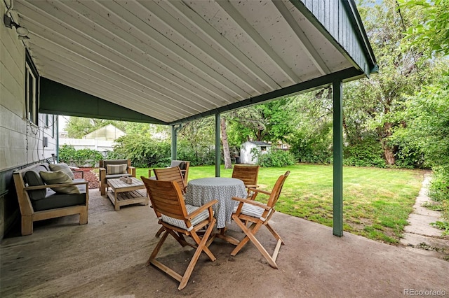 3231 S Elati St, Englewood, CO 80110 - view of patio with an outdoor hangout area and outdoor dining space