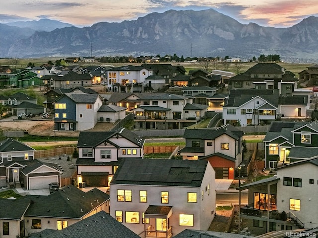 972 Arapahoe Cir, Louisville, CO 80027 - drone / aerial view featuring a residential view and a mountain view