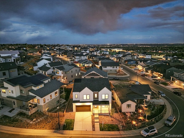 972 Arapahoe Cir, Louisville, CO 80027 - aerial view at dusk featuring a residential view