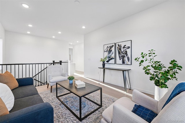 972 Arapahoe Cir, Louisville, CO 80027 - living room featuring recessed lighting, baseboards, and wood finished floors