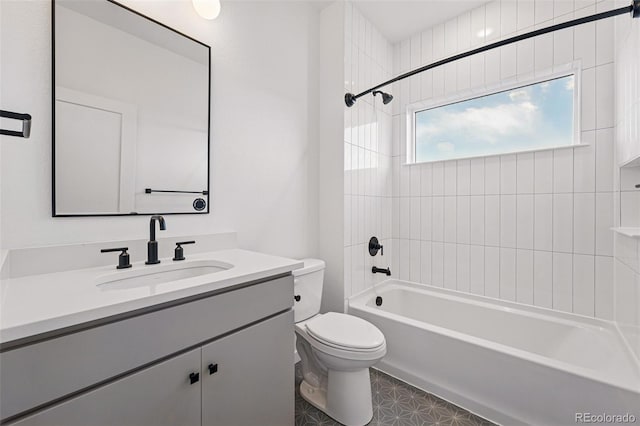 972 Arapahoe Cir, Louisville, CO 80027 - bathroom with toilet, shower / bath combination, and vanity