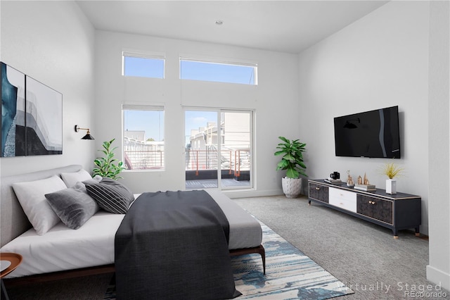 view of carpeted bedroom