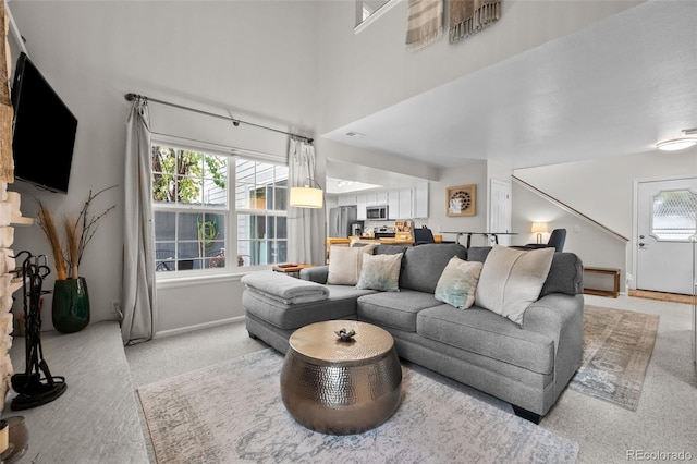 view of carpeted living room