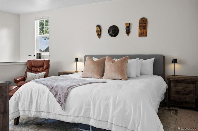 bedroom featuring carpet flooring