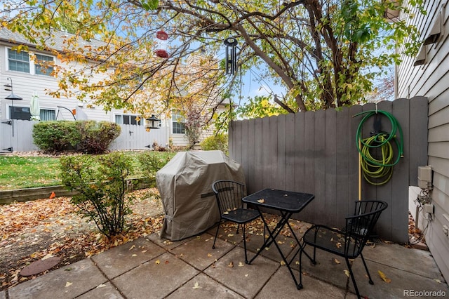 view of patio / terrace featuring grilling area