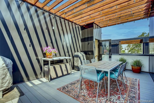 wooden balcony featuring a wooden deck