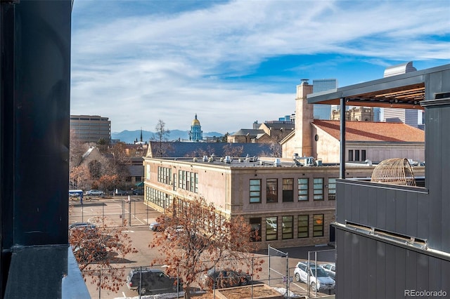 city view with a mountain view