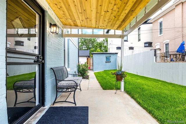 1019 26th St, Denver, CO 80205 - view of patio / terrace featuring an outdoor structure