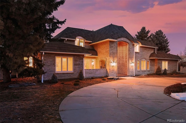 view of french country style house