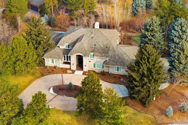 birds eye view of property