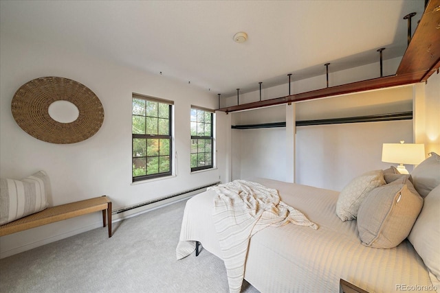2429 Spruce St Unit 4, Boulder, CO 80302 - carpeted bedroom featuring a baseboard heating unit