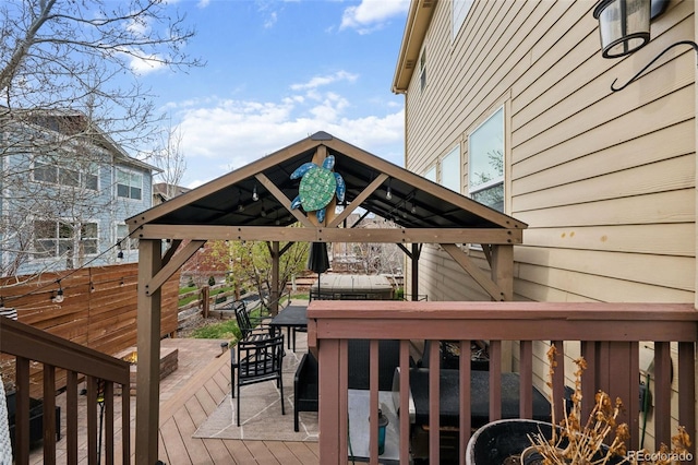 20366 Spruce Point Pl, Parker, CO 80134 - wooden terrace featuring a gazebo
