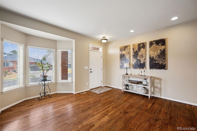 20366 Spruce Point Pl, Parker, CO 80134 - entrance foyer with wood finished floors and recessed lighting