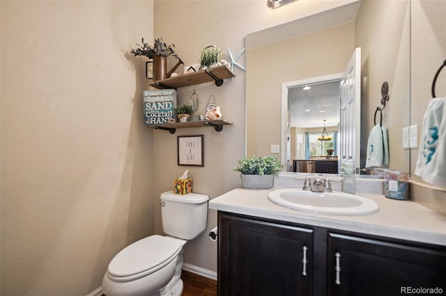 20366 Spruce Point Pl, Parker, CO 80134 - half bath featuring vanity and wood finished floors