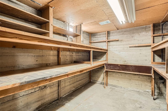 storage room featuring visible vents