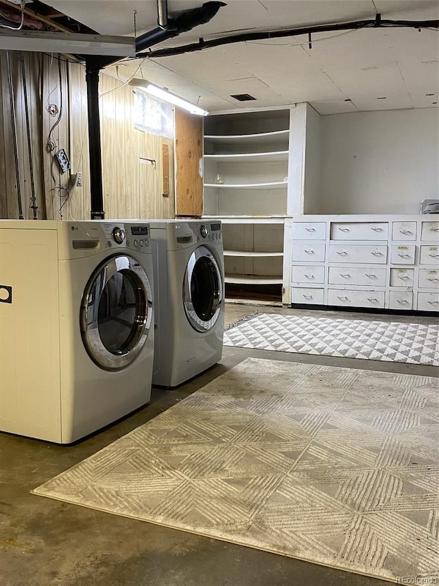 laundry area featuring laundry area and washer and dryer