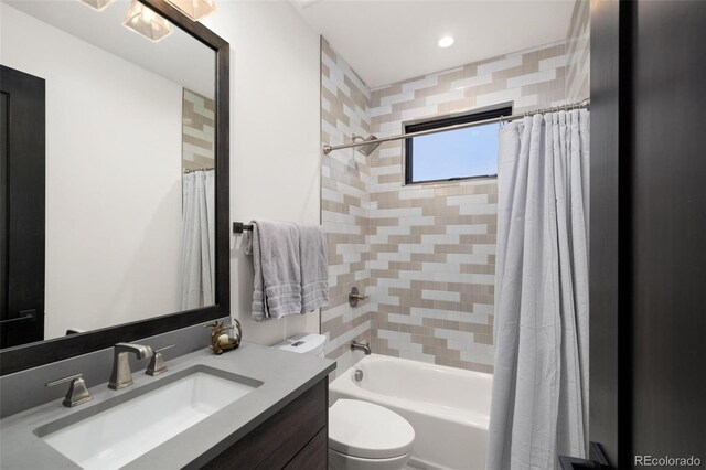 2800 Honors Ct, Silverthorne, CO 80498 - bathroom with toilet, shower / tub combo, and vanity