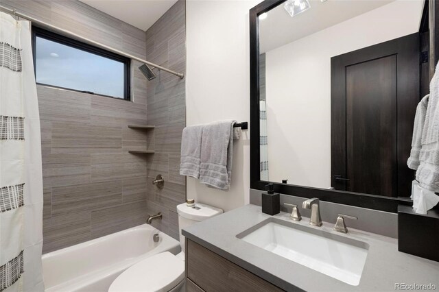 2800 Honors Ct, Silverthorne, CO 80498 - full bathroom featuring shower / tub combo, vanity, and toilet