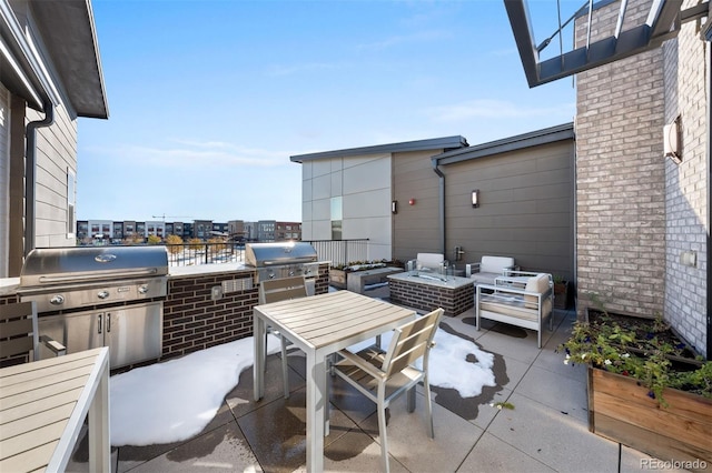 view of patio featuring area for grilling