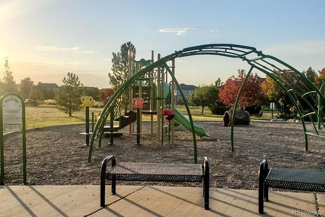 view of playground at dusk