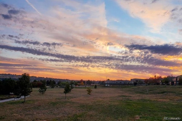 nature at dusk with a rural view