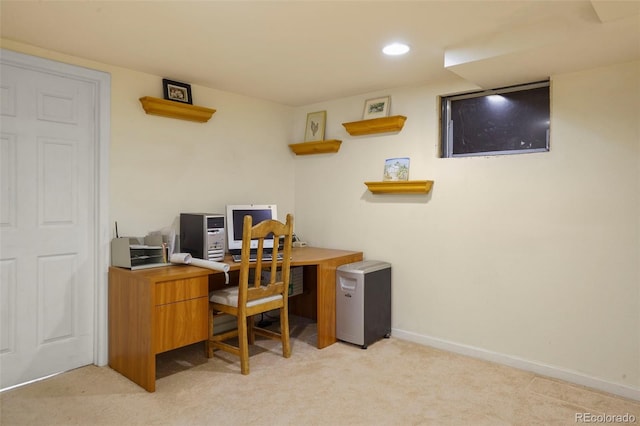10200 Julian St, Westminster, CO 80031 - office with baseboards, recessed lighting, and light colored carpet