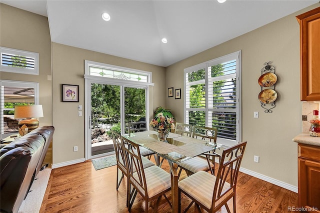 6696 S Quail Ct, Littleton, CO 80127 - dining space featuring light wood finished floors and recessed lighting