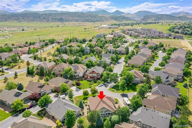 6696 S Quail Ct, Littleton, CO 80127 - aerial perspective of suburban area featuring a mountainous background