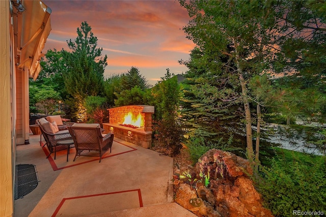 6696 S Quail Ct, Littleton, CO 80127 - view of patio featuring an outdoor living space with a fire pit