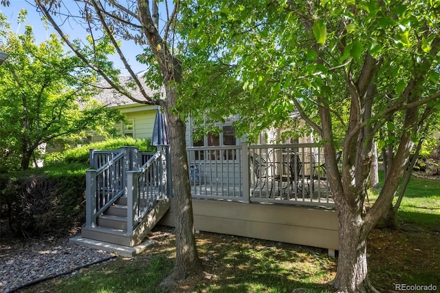 view of wooden terrace