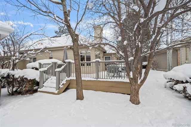 exterior space featuring a deck