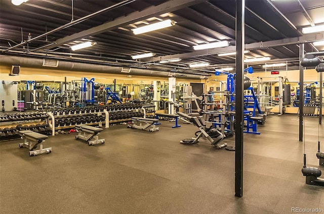 view of exercise room