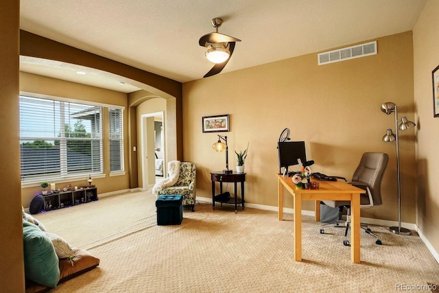 14200 W 86th Pl, Arvada, CO 80005 - carpeted office with arched walkways and baseboards