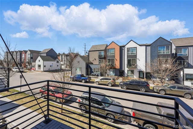 balcony with a residential view