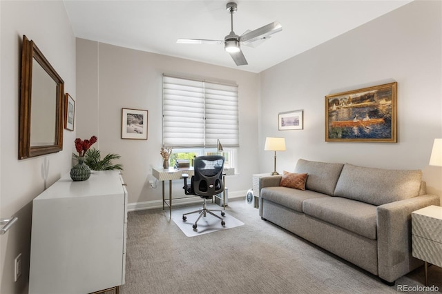 2500 E Cherry Creek S Drive 313, Denver, CO 80209 - carpeted office featuring ceiling fan and baseboards