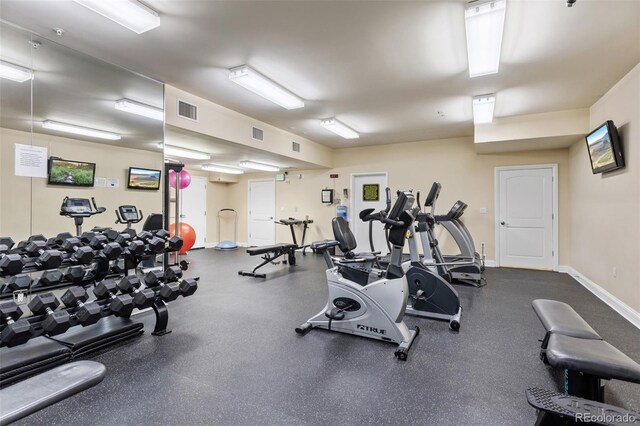 2500 E Cherry Creek S Drive 313, Denver, CO 80209 - gym with baseboards