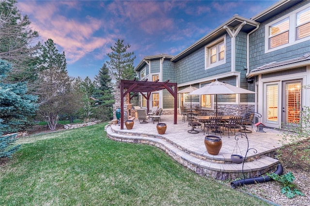 10459 Rivington Ct, Lone Tree, CO 80124 - view of yard featuring a pergola and a patio area