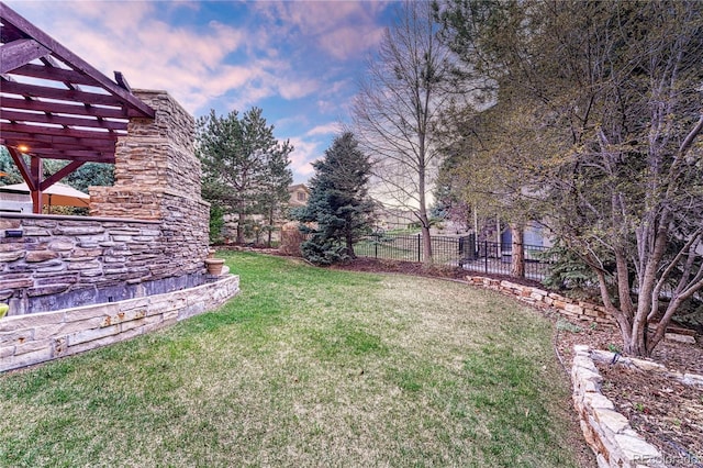 10459 Rivington Ct, Lone Tree, CO 80124 - view of yard with a pergola