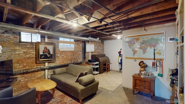 126 S Clarkson St, Denver, CO 80209 - basement with brick wall