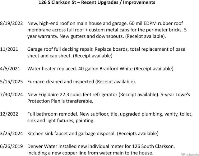 126 S Clarkson St, Denver, CO 80209 - view of miscellaneous document