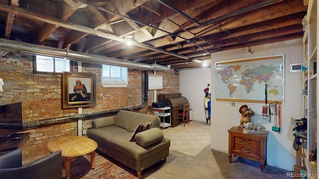 126 S Clarkson St, Denver, CO 80209 - below grade area with brick wall