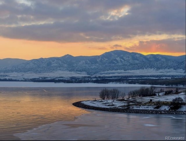 7636 S Allison Ct, Littleton, CO 80128 - view of mountain backdrop featuring a nearby body of water