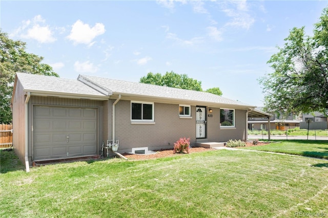 4300 Osage St, Denver, CO 80211 - ranch-style house featuring a garage, brick siding, and roof with shingles