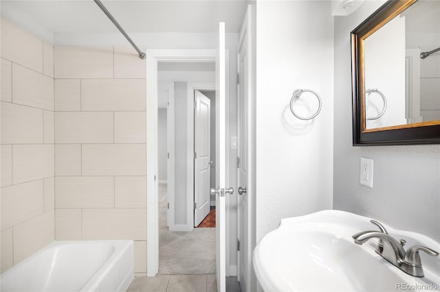 4300 Osage St, Denver, CO 80211 - bathroom featuring tub / shower combination and tile patterned floors