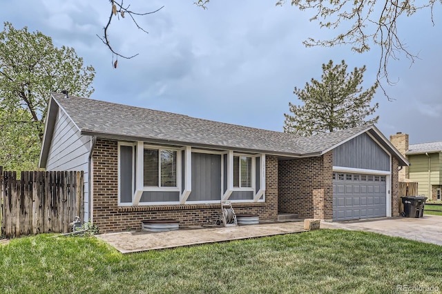 10723 Cherry Ct, Thornton, CO 80233 - ranch-style home featuring brick siding, an attached garage, driveway, and a shingled roof