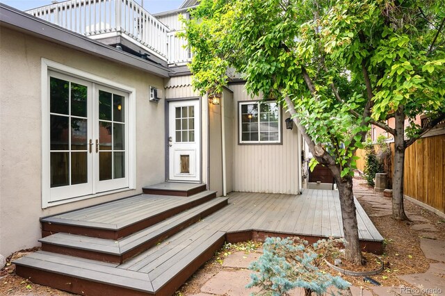 623 S Logan St, Denver, CO 80209 - wooden deck with french doors