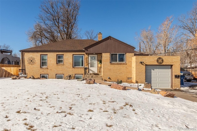 view of front of home featuring a garage