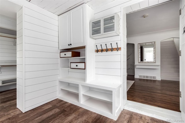 1946 Xenia St, Denver, CO 80220 - mudroom with dark wood-style floors and baseboards