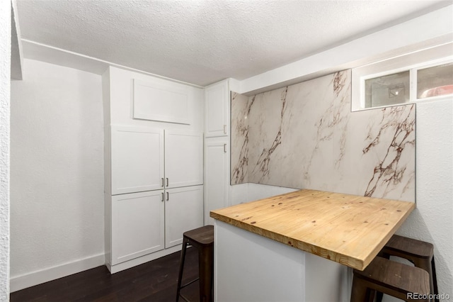 1946 Xenia St, Denver, CO 80220 - below grade area with dark wood-style floors and a textured ceiling