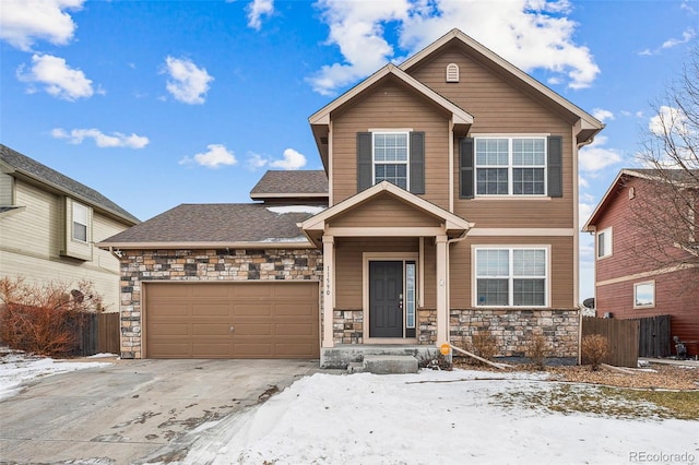 front facade featuring a garage